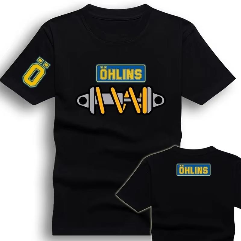 Desktop_Amazing Tees Men Ohlins Shock Suspension Car Motorcycle Sport Racing T Shirt Summer Casual Oversized Men's Short Sleeve