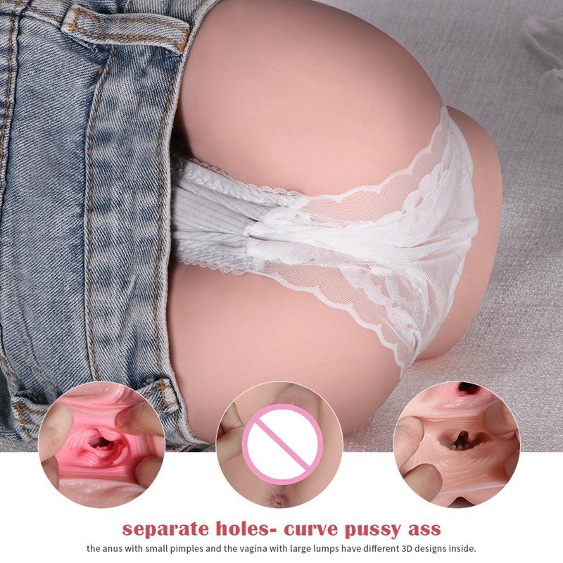 Men's 2.1KG Two-point Two-color Channel Big Butt Mold Famous Device Vagina and Anus Two-point Jet Cup