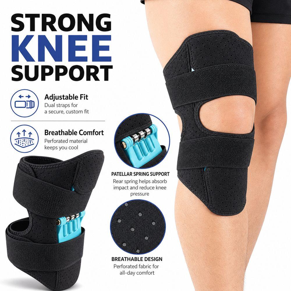 Breathable Knee Assistive Device Non-Slip Knee Booster New Spring Stabilizer