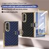 Luxury PU Leather Phone Case for Samsung Galaxy Z Fold 8 Ultra 7/6/5/4/3 with Tempered Glass, Finger Ring -Z Fold 8 Ultra Design