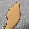 Sandalias de tacón alto para mujer Soleist Verano Diseño de marca de moda Clavo remachado puntiagudo Zapatos casuales rojos Talla grande 41-43