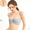 French Style Half Cup Lingerie Women's Summer Thin Bra Gathered and Gathered Accessory Bra Soft Steel Ring Bra