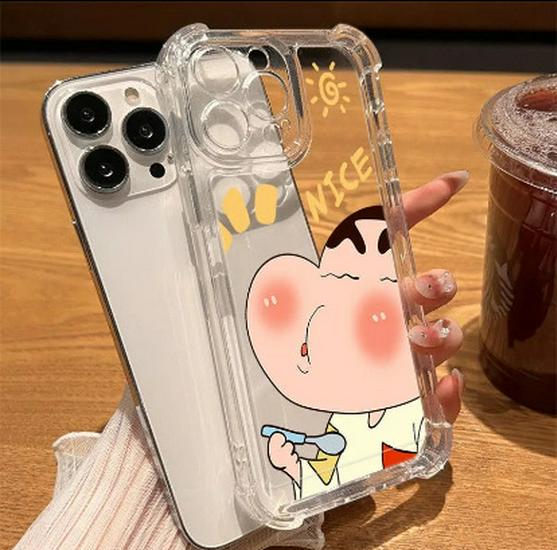

Anti-Drop Cartoon Acrylic Case for iPhone 12/13/14/16/17Pro Max and 15Pro iPhone 16 Pro