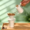 High-Value Wood Grain Pour-Over Coffee Pot with Long Fine Spout and Logo, Perfect for Drip Brewing and Gifting