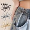 Clip da Vita Resistenti all'Usura 4 Pezzi Spille Stringitrice Fiore Regolatore Pantaloni Lega Rimovibile Regolabile Chiusura per Pantaloni Senza Cuciture per Jeans Gonne Pantaloni