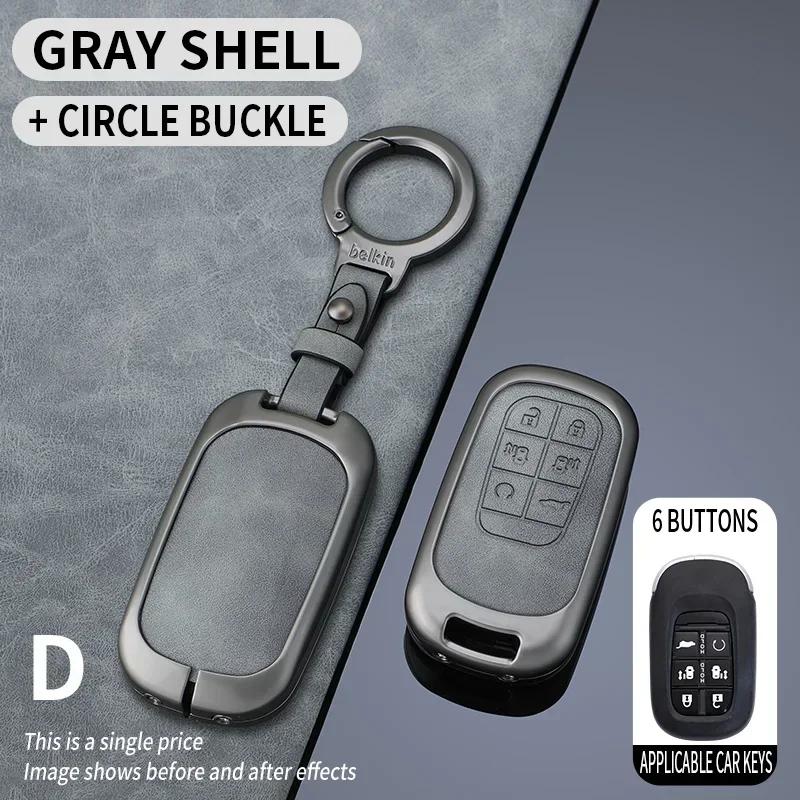 Shell Fob For Honda Fit Jazz Shuttle Gp2 Spada Stepwgn Rg1 Freed Spike Ge6 Zinc Alloy Leather Car Remote Case Key Cover Keyless