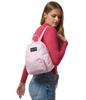 JanSport Half Pint Mini-Rucksack Langlebige Mini-Tasche Verstellbare Schultergurte Einzelnes Hauptfach Reißverschluss-Verstecktasche Pink Ice 10,2L