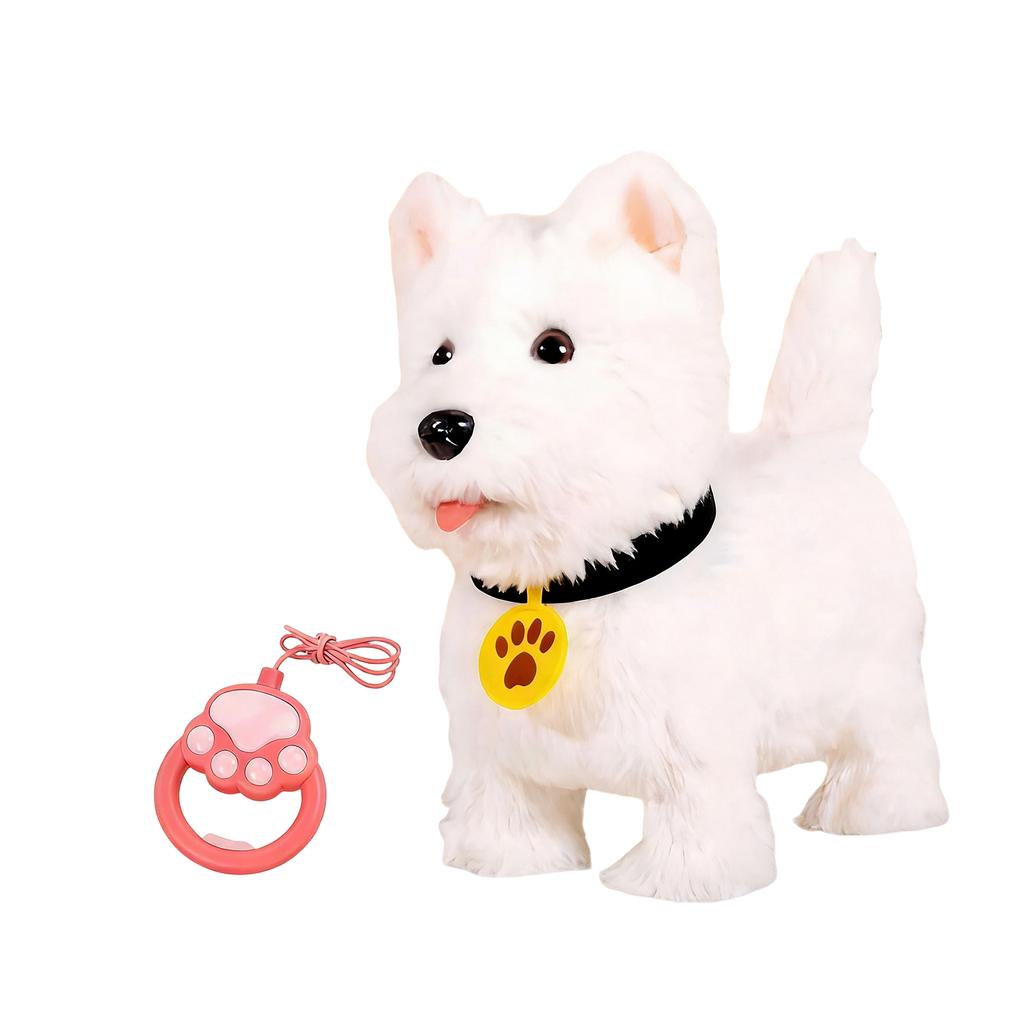 Electric Plush Toy Dog Sings, Sticks Out Tongue When Head Is Touched (random Leash)