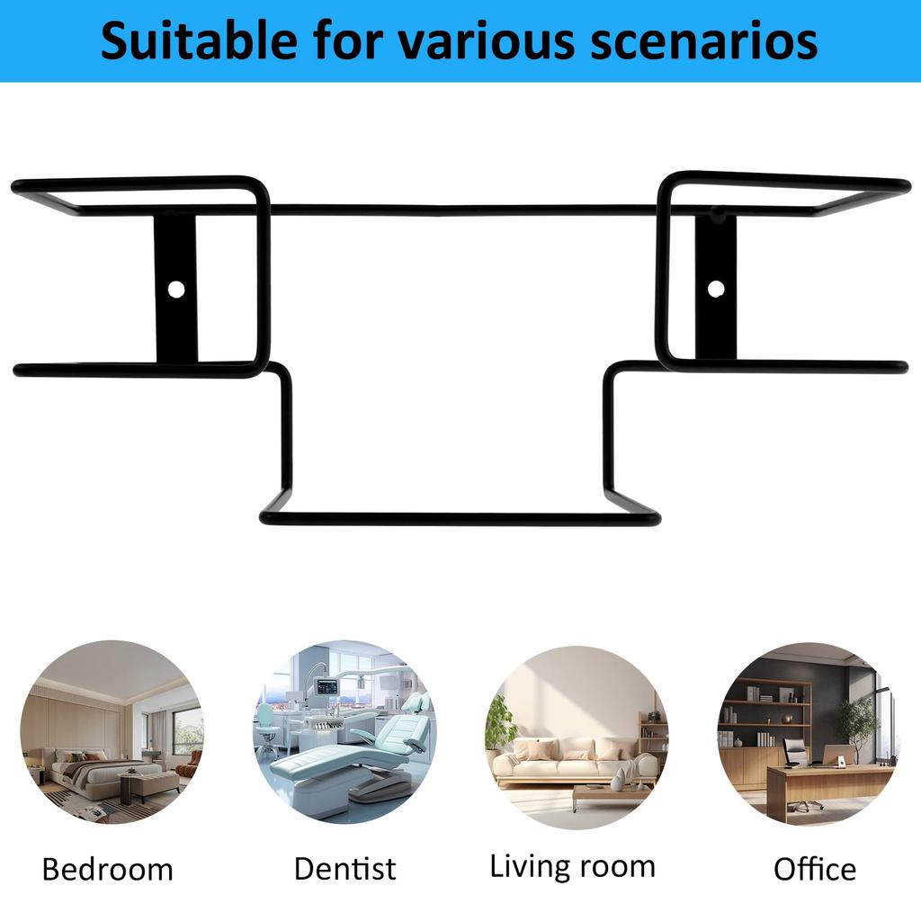 2Pcs Glove Box Holder Iron Wall Mounted Glove Holder Space Saving Multifunctional Glove Rack Glove Box Organizer for Home Office