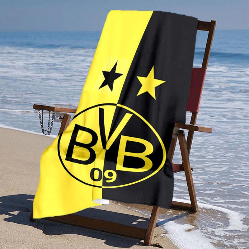 Proof Beach Towel with Borussia Dortmund Pattern - Soft,absorbent,quick-drying,machine Washable - Perfect for Swimming,camping,bathing