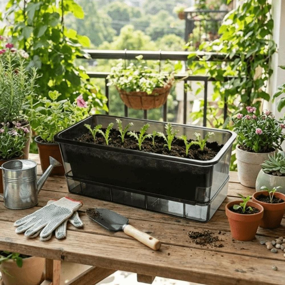 Thicken Seedling Tray Self Watering Plant Nursery Pot Germination Tray Vegetable Gardening