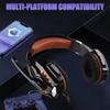 3.5mm Over Ear Game Headset, Gaming Headset with Noise Isolating Microphone, LED Light, Volume Control for Laptop,