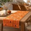 Halloween Pumpkin Embroidered Table Runner 183cm 33cm, Fall Table Decoration for Dining Table