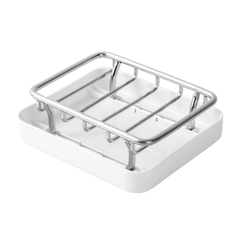

Double-Layer Stainless Steel Soap Box Easy Clean Soap Drain Box Durable Soap Storage Rack Home Use
