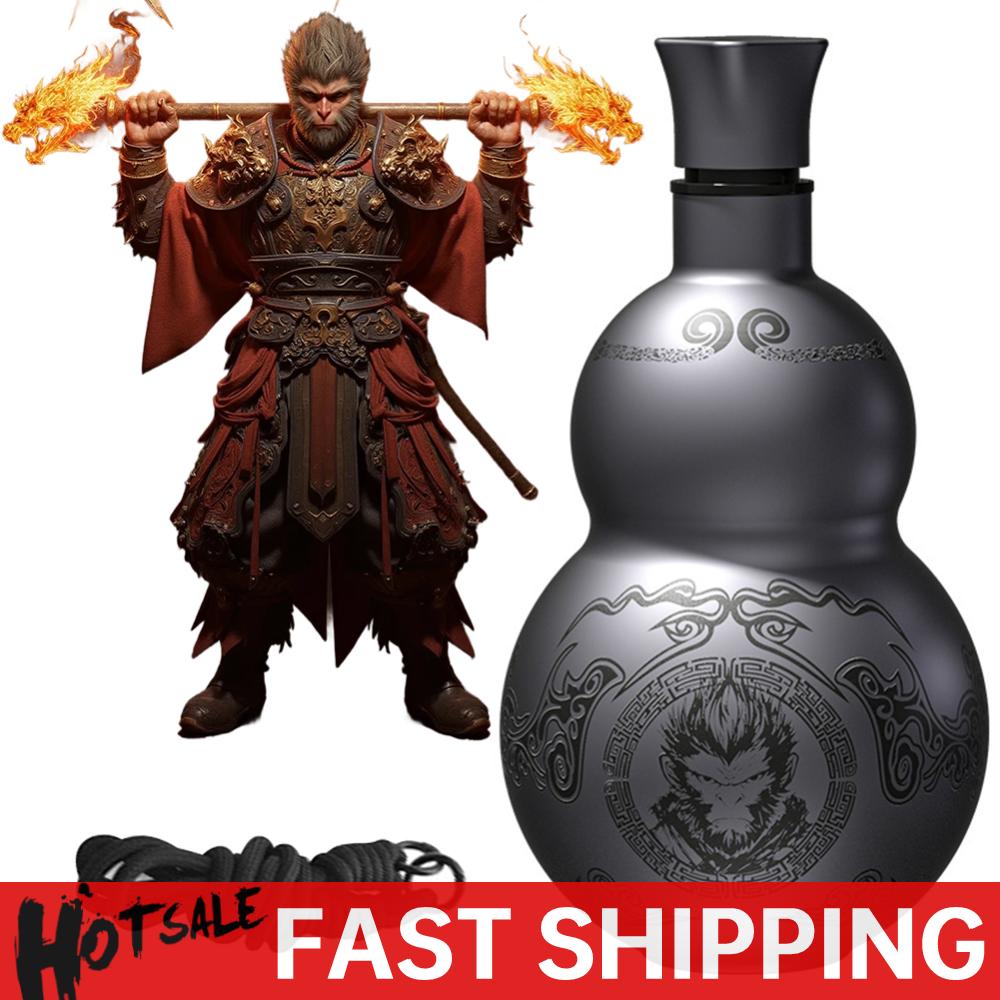 

500ml Gourd Water Bottle Stainless Steel Wu Kong Water Kettle Leakproof Retro Style Water Bottle for Cold Hot Beverages spain