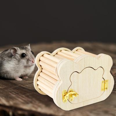 Holz Hamster Haus Bett Käfig Zubehör für Syrische Hamster Ratte Chinchilla