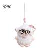 Decorative Lanyard Pendant Plush Sheep Doll for Bags And Keys, Soft Curly Stuffed Animal Keychain Healing Gift Girls with Bow Glasses Accessories,