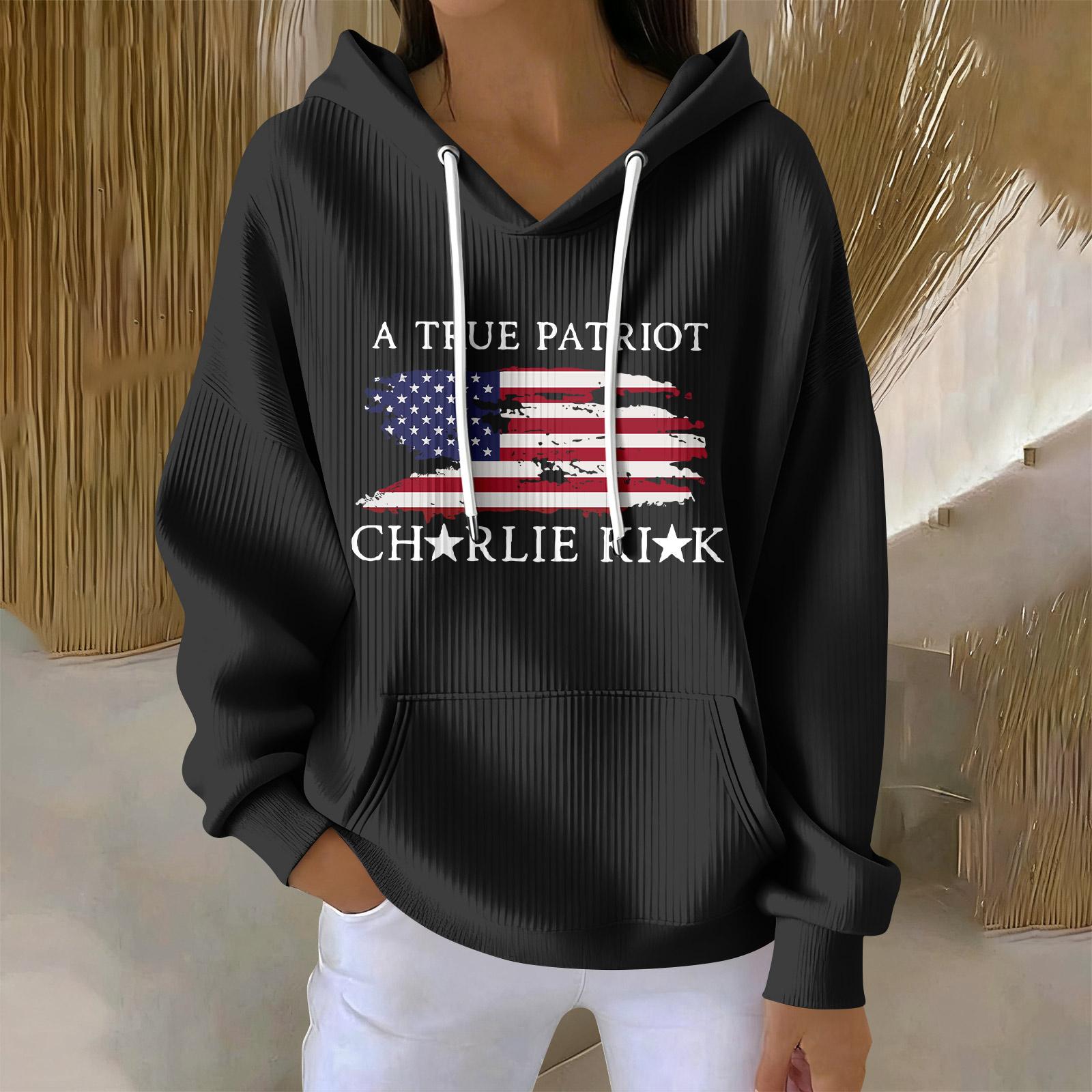 

Женская повседневная модная толстовка с капюшоном и длинным рукавом с принтом L чёрный