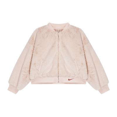 Veste Casual Réversible Couleur Unie à Col Baseball pour Femmes Guava-Ice FB8693-838
