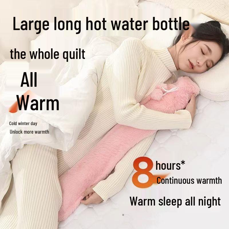Extended Hot Water Bottle: Long Strip Design for Bed Warming, Winter Comfort