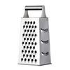 Buyer Star Cheese Grater, 4-Sided Box Grater, Stainless Steel, Easy-Grip, for Cheese, Vegetables, Ra
