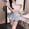 Women's Sexy Pure Love JK School Uniform Lingerie Set with Sweet Removable Super Short Skirt