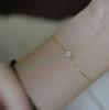 925 Sterling Silver Exquisite Lucky Flower CZ Link Chain Stackable Sweet Bracelet For Women Daily Fine Jewelry