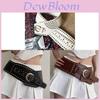 Bohemian Women Wide Leather Belt With Alloy Buckle For Vintage Dress Accessories