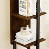Full-Length Mirror Coat Rack with Storage, 360 Degree Rotatable Clothes Rack, Coat Rack with Hooks, 174*40 cm (Vintage Brown)
