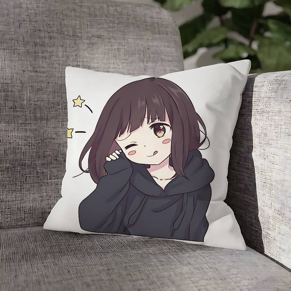 Cute M-Menhera C-Chan Girl Pillow Case For Sofa Decor Car Office Room Printing Cushion Cover Decorations and Protector