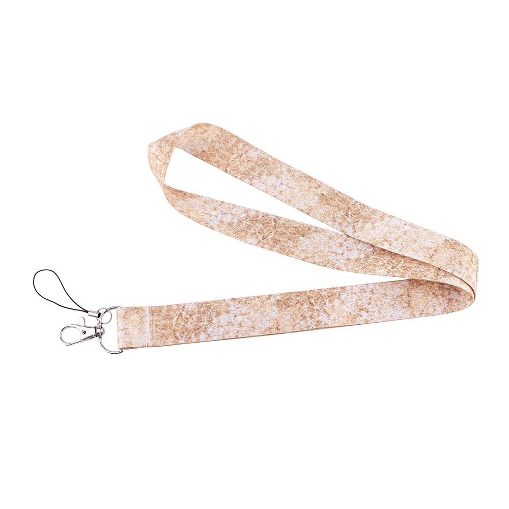 Marble Printing Lanyard For Keychain ID Card Cover Passport Student Cellphone USB Badge Holder Key Ring Neck Straps Accessories