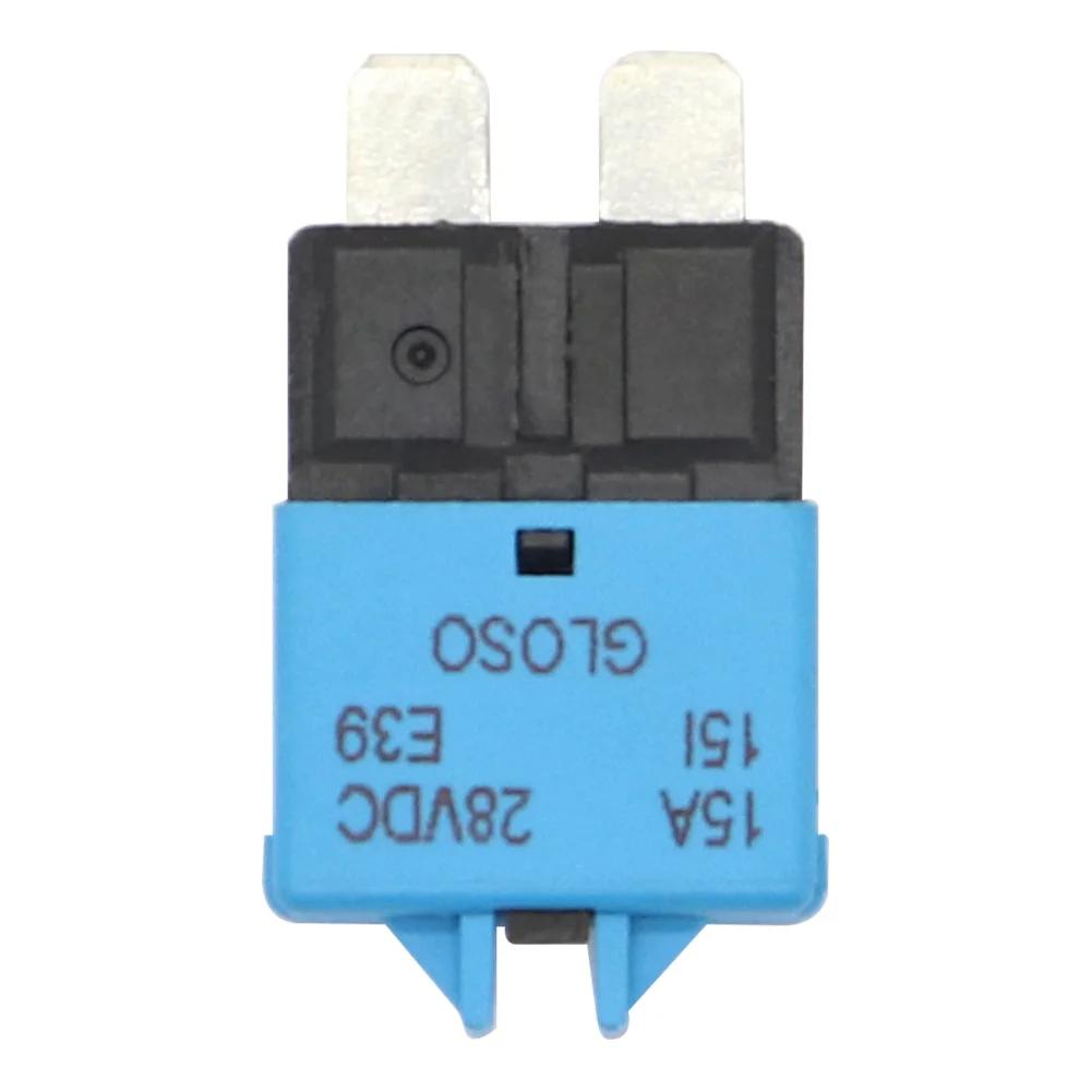 15A Circuit Breaker ATC Blade Fuse Manual Reset Resettable 15 Amp for Boat Marine Automobile Replacement Parts