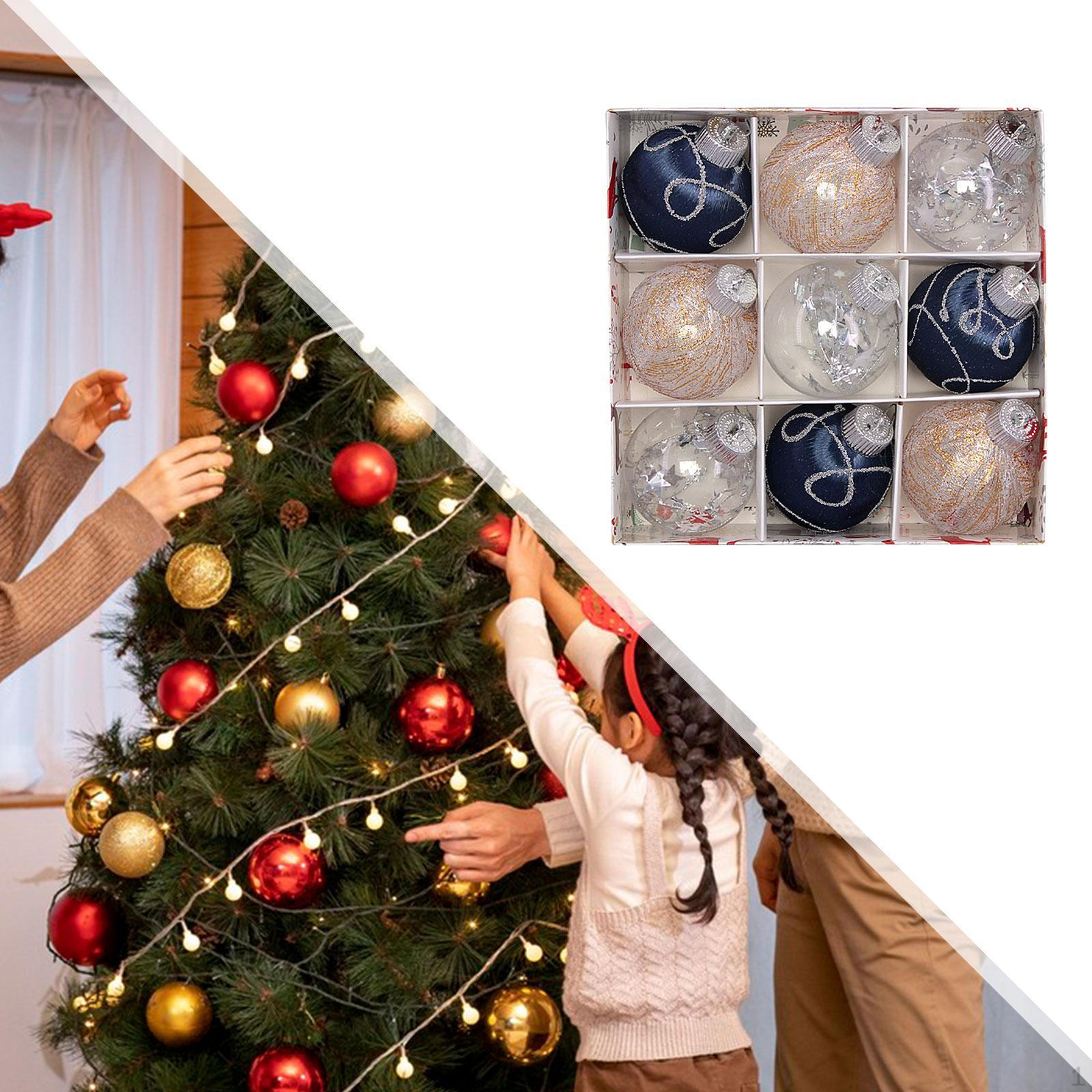 

9 шт. Рождественские шары, украшения для дома, подвески, елочные украшения для фестиваля