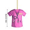 Acrylic Car Pendant, Car Hanging Decoration, Nurse Clothing Pendant for Automotive - Nurse Uniform