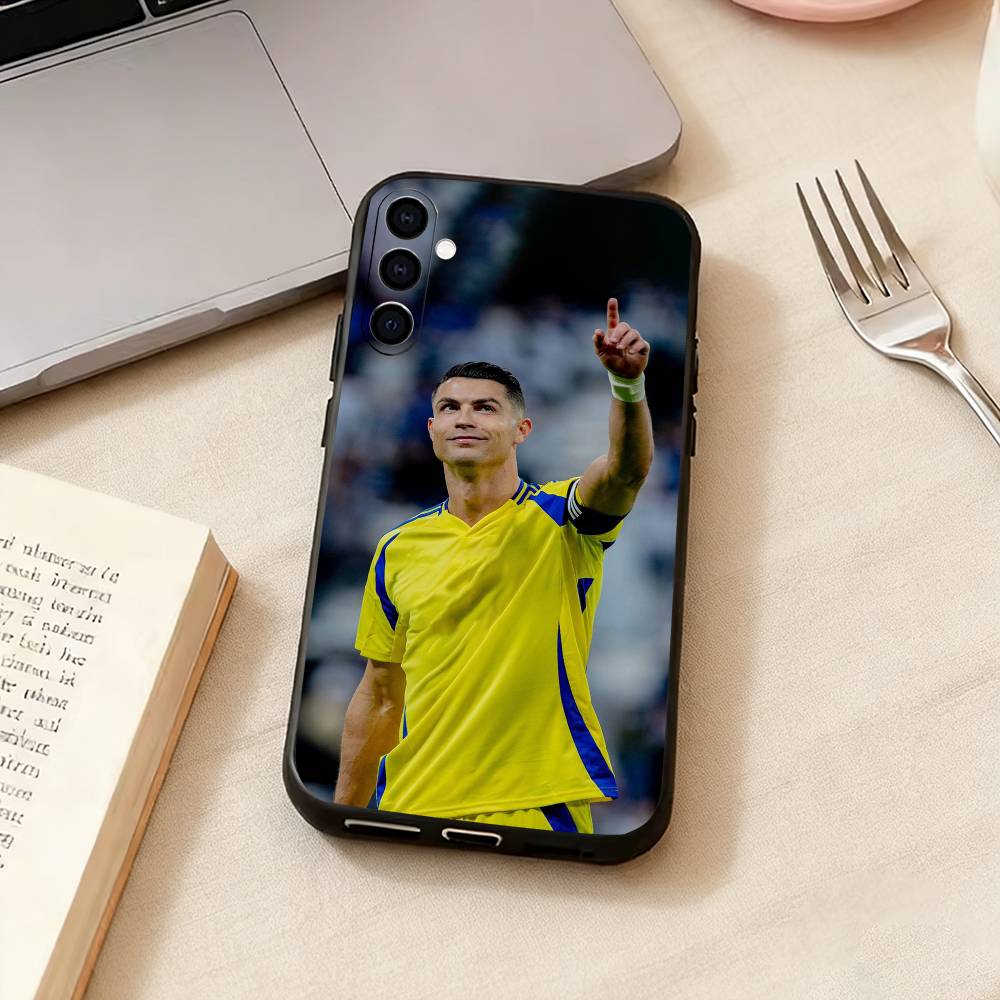 Berühmte A-Sportler C-CR7 Handyhülle für Samsung Galaxy A73,A72,A71,A70,A53,A52,A51,Andere Weiche Schwarze Hülle