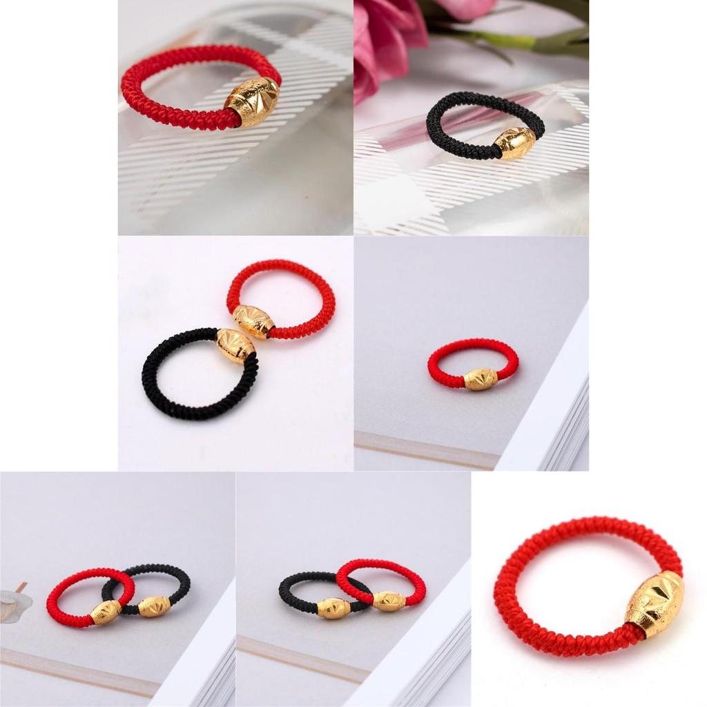 Stilvoller von der Natur inspirierter Kupfergoldring mit roten und schwarzen vietnamesischen Sandschmuckperlen