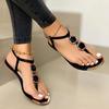 New Women Summer Plus Size  Beaded Sandals Ladies Flats Beach Shoes Flip Flops Thong Gladiator Bohemia Sandalias