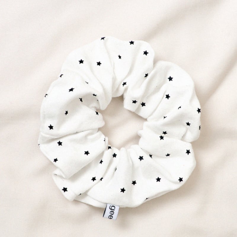 Geegee Mini Star Hair Scrunchie - Ivory