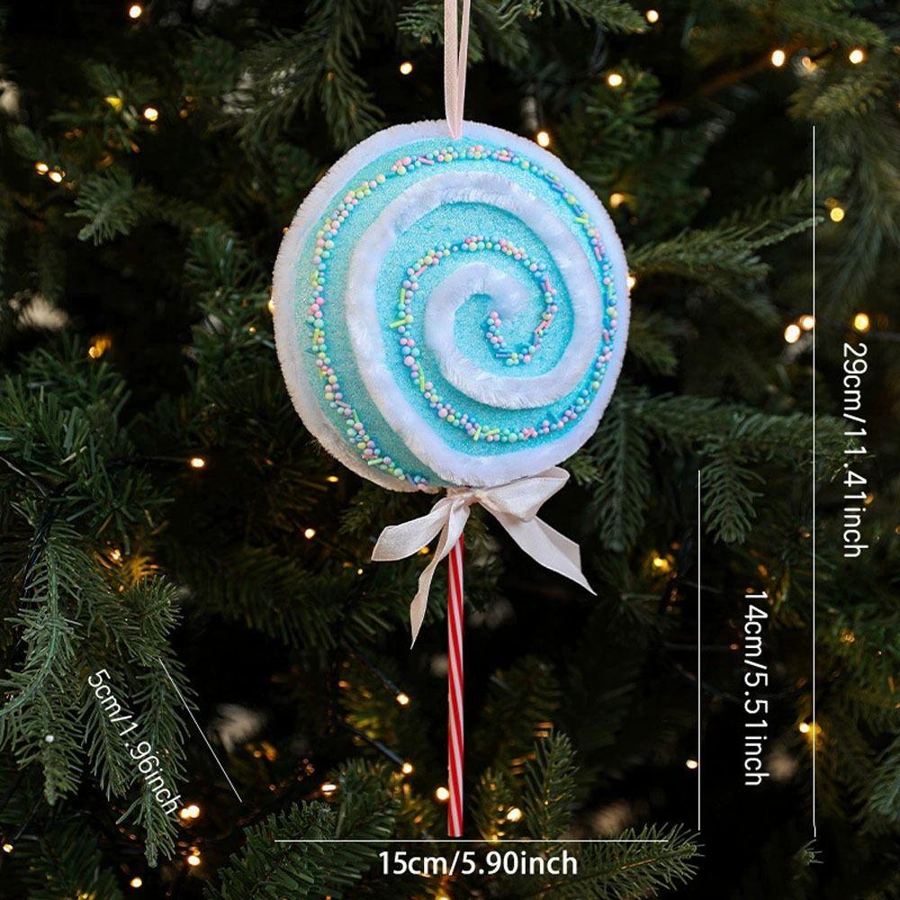 Foam Christmas Lollipop Pendant Colorful Lollipop Branches Fake Lollipop Models  Kids Favor