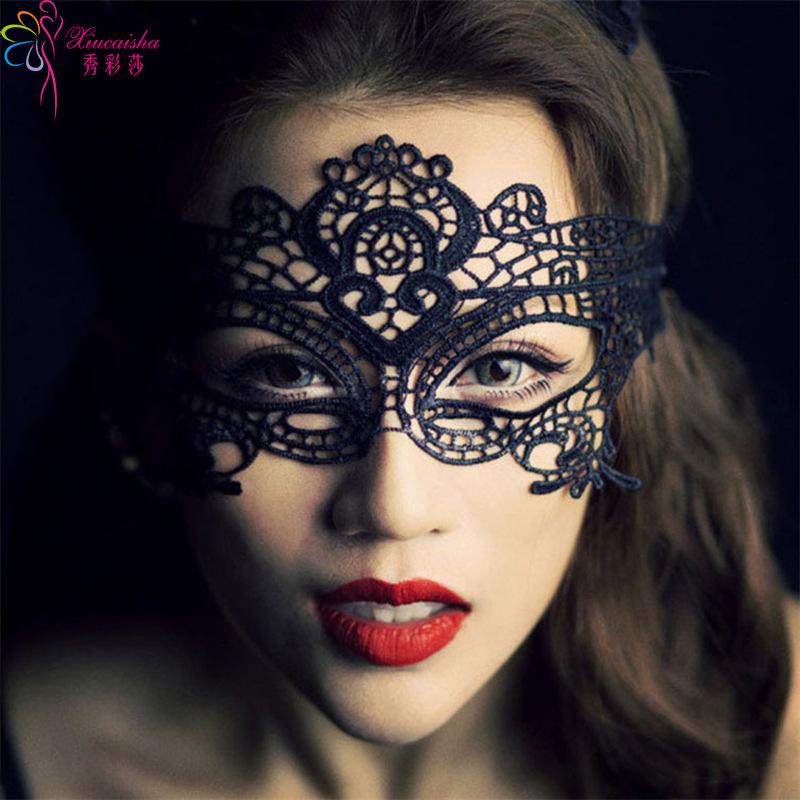 

Sexy lingerie accessories mask performance makeup lace mask photo eye mask adult products чорний
