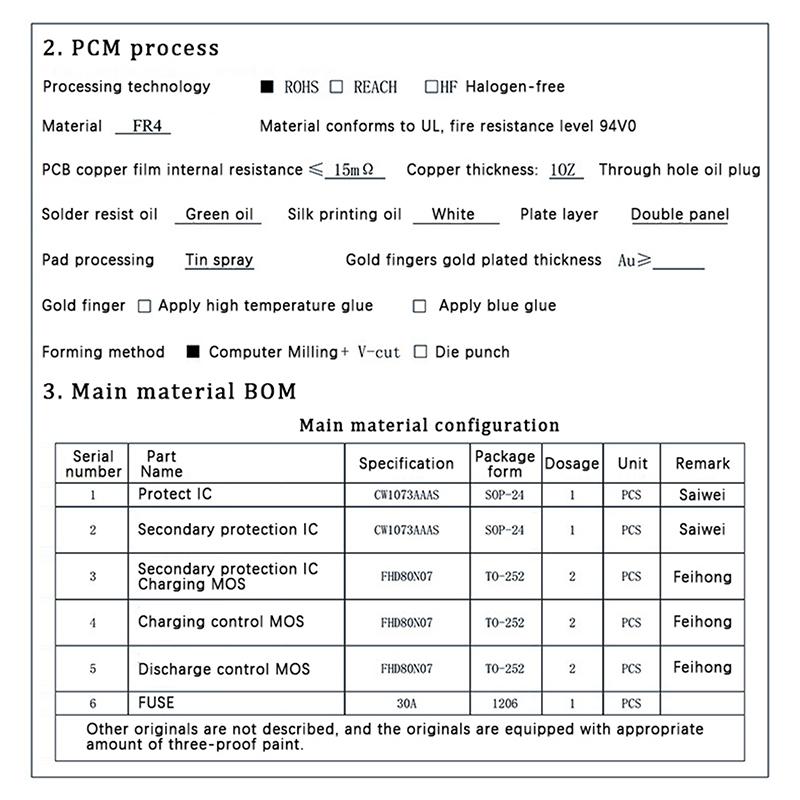 10S 36V 15A Bms Split Ports With Temperature Control For Scooter Lithium 18650 Battery Pack