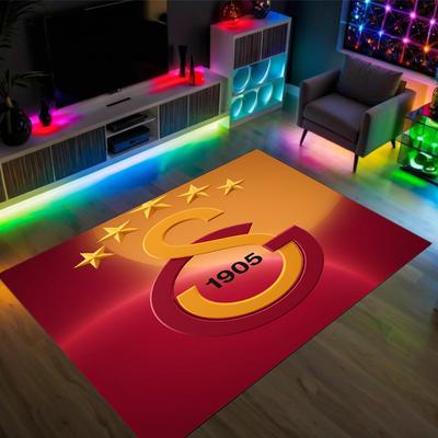 Galatasaray FC Design Crystal Velvet Carpet Cozy Non?Slip Printed Rug For Bedroom Living Room Entrance