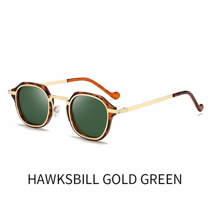 2025 Retro Steampunk Sunglass New Small Square Polarized Sun Glasses For Man Woman Metal Frame Eyewear Oculos De Sol UV400