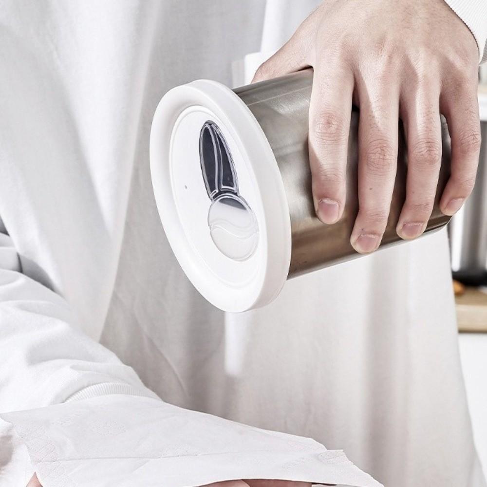 Airtight Coffee Bean Storage Jars Stainless Steel Tea Tin Coffee Canisters  for Coffee Tea Grain