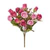 5 Forks 15 Heads Silk Artificial Flowers Rose Wedding Bridal Bouquet Festival Decoration Home Room Arrangement Flower Accessory