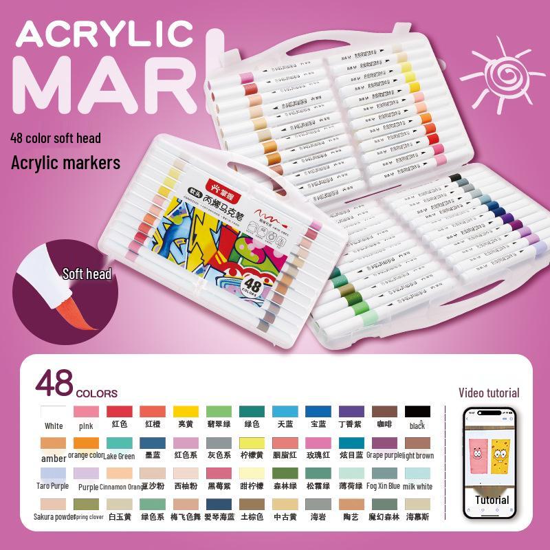 Schnelltrocknende Acryl-Marker mit weicher Spitze für das DIY-Graffiti von Kindern auf Schuhen und Kleidung