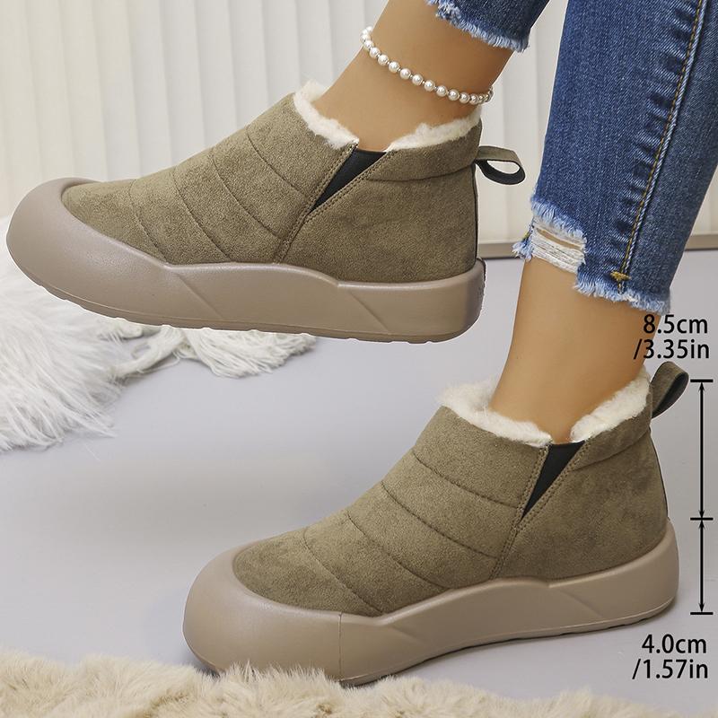 Thick Plush Platform Snow Boots Women Plus Size 36-43 Thick Bottom Winter Cotton Shoes Woman Slip On Anti Slip Ankle Boots