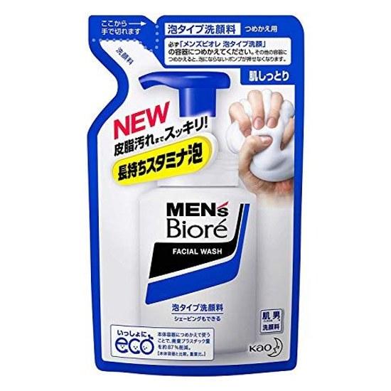Kao Mens Biore Foaming Face Wash Refill (130g) 5 Pack