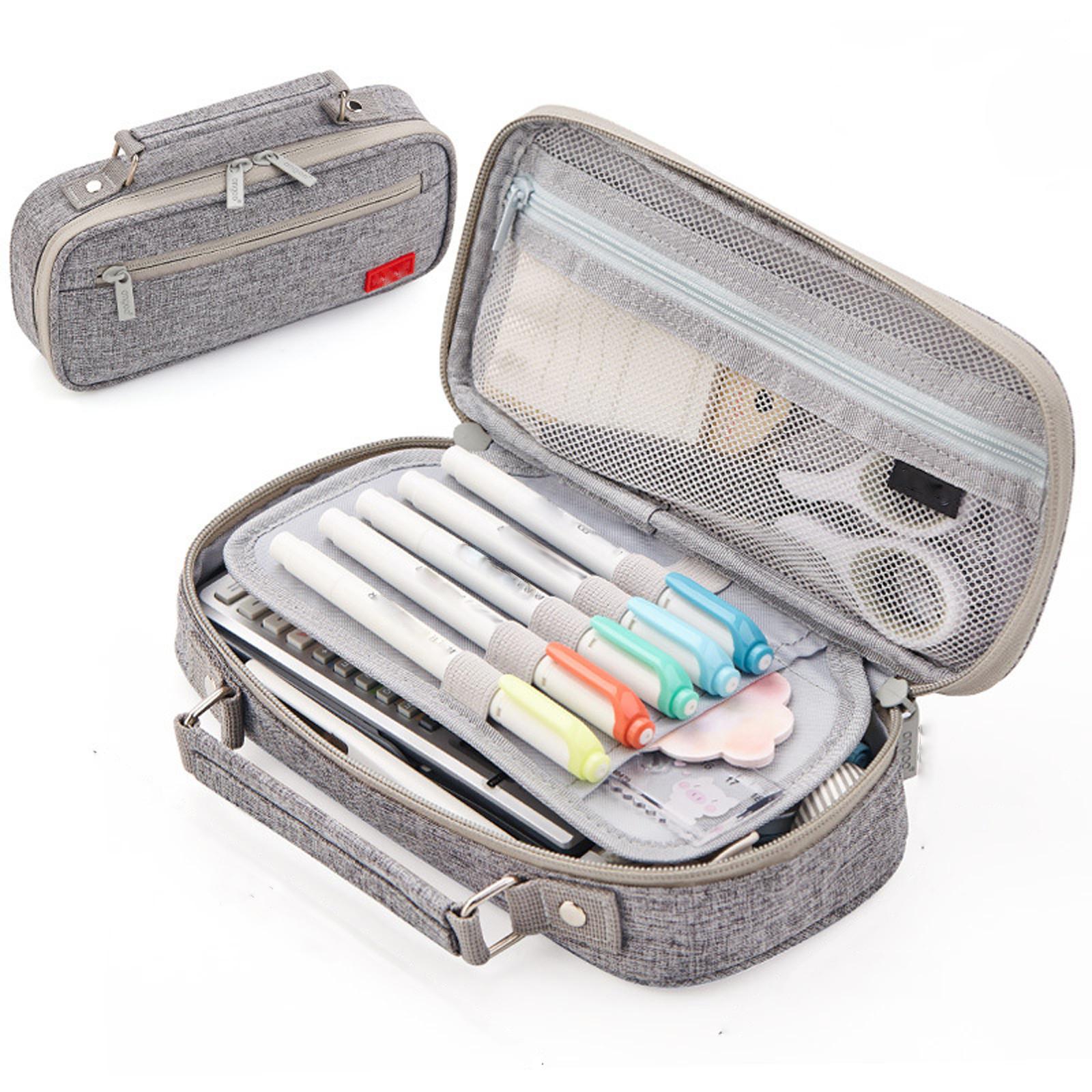Large Capacity Pencil Bag Color Stationery Bag Student Pencil Box One Size