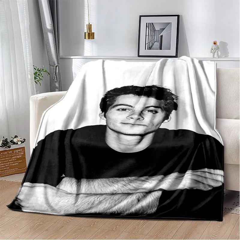 3D Dylan O’Brien DOB Actor Soft Plush Blanket,Flannel Blanket Throw Blanket for Living Room Bedroom Bed Sofa Picnic Cover Gift